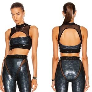 Metallic Leopard Dundas sports bra